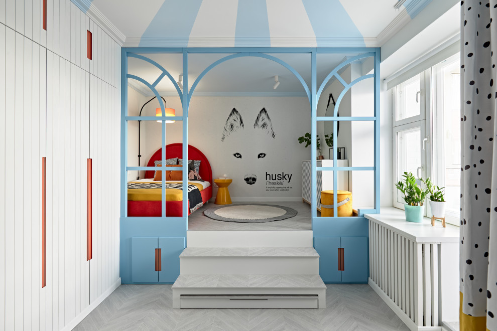 Детская комната с хаски