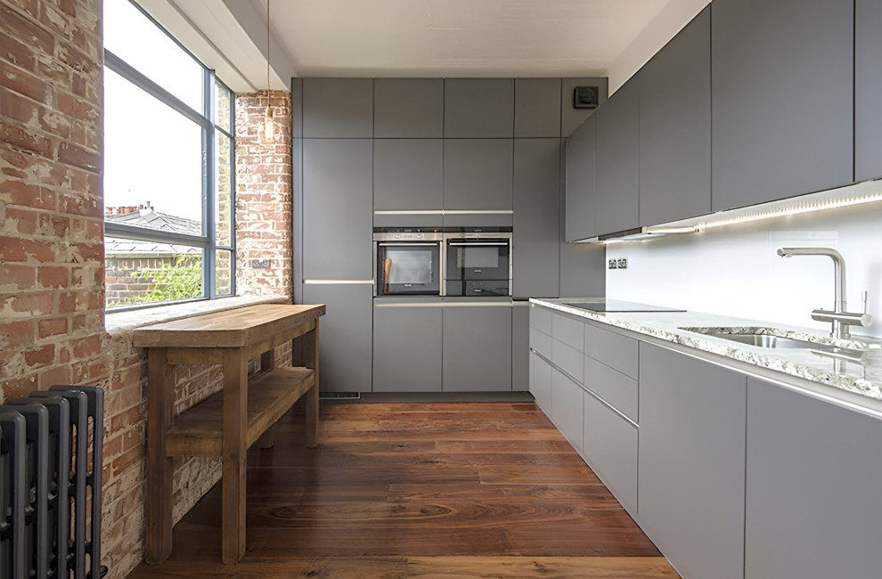 Camden Warehouse-to-Flat Refurbishment - Industrial - Kitchen - London ...