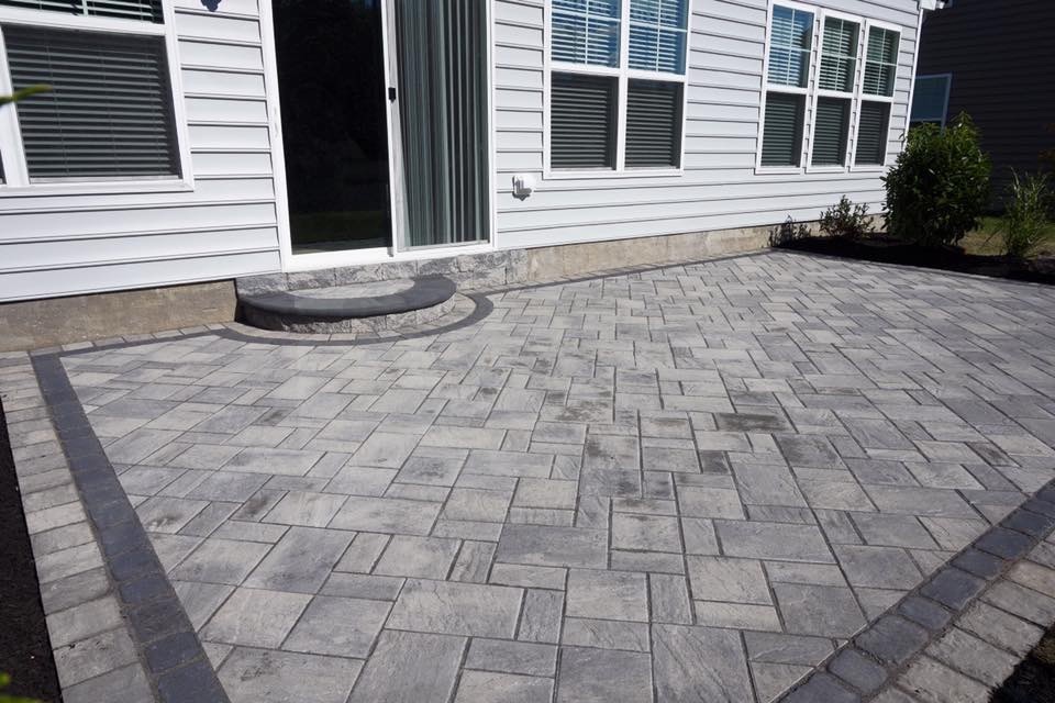Howell, NJ Freeform patio and rear landscaping