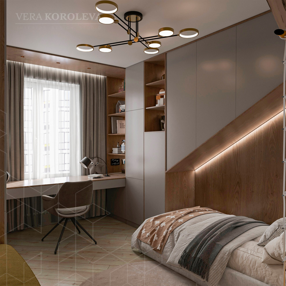 Дизайн-проект двухкомнатной  квартиры с золотыми акцентами в ЖК "Q-Мир"