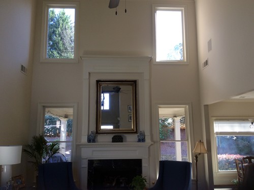 Window Treatments Or Shutters For Tall High Windows And Bottom Win