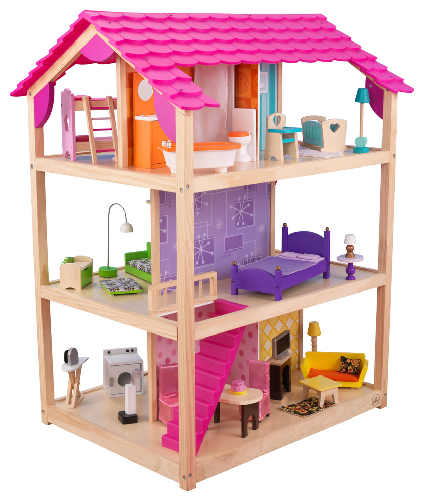 kidkraft so chic dollhouse with furniture