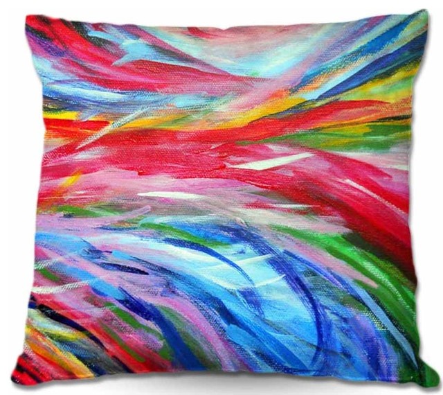 Outdoor Pillow Rainbow Cyclone, 20"x20"