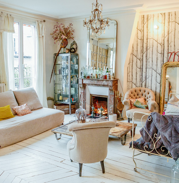 D&eacute;coration d'un appartement Paris XI&deg; country-living-room