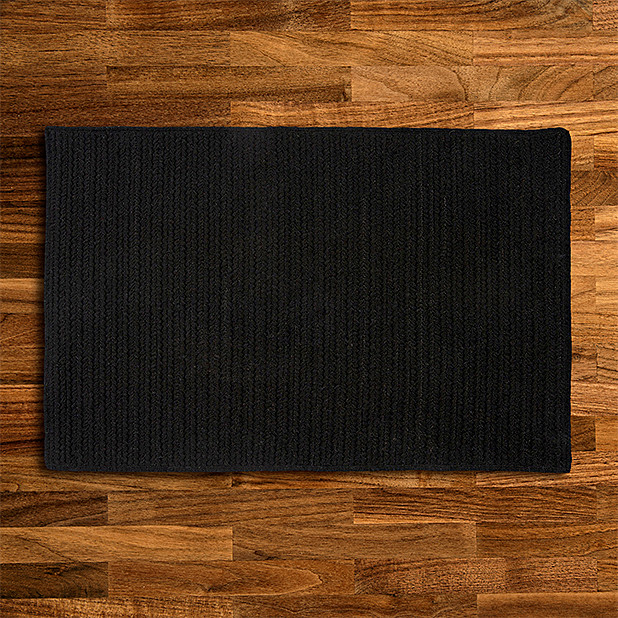 Courtyard Iron 10' Square, Square, Braided Rug Contemporary Area