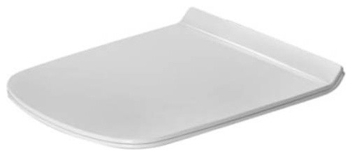White Duravit 006059 DuraStyle Elongated Closed-Front Toilet Seat 