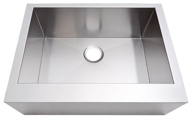 Stainless Steel Apron Sink - 30" Flat Front