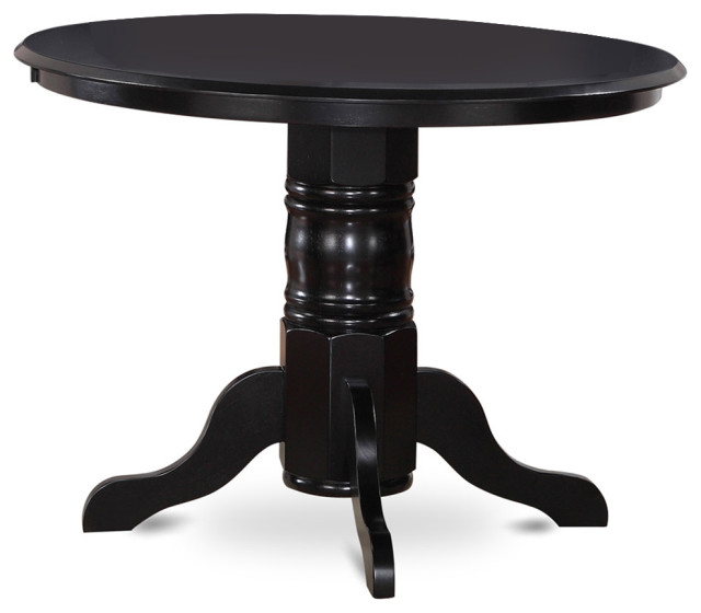 Round Kitchen Table 42" Diameter, Black Traditional Dining Tables