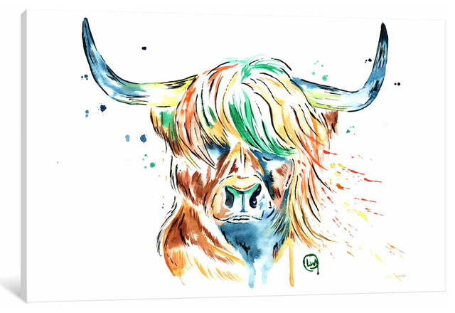 "Heilan Coo" by Lisa Whitehouse Canvas Print, 26"x40"