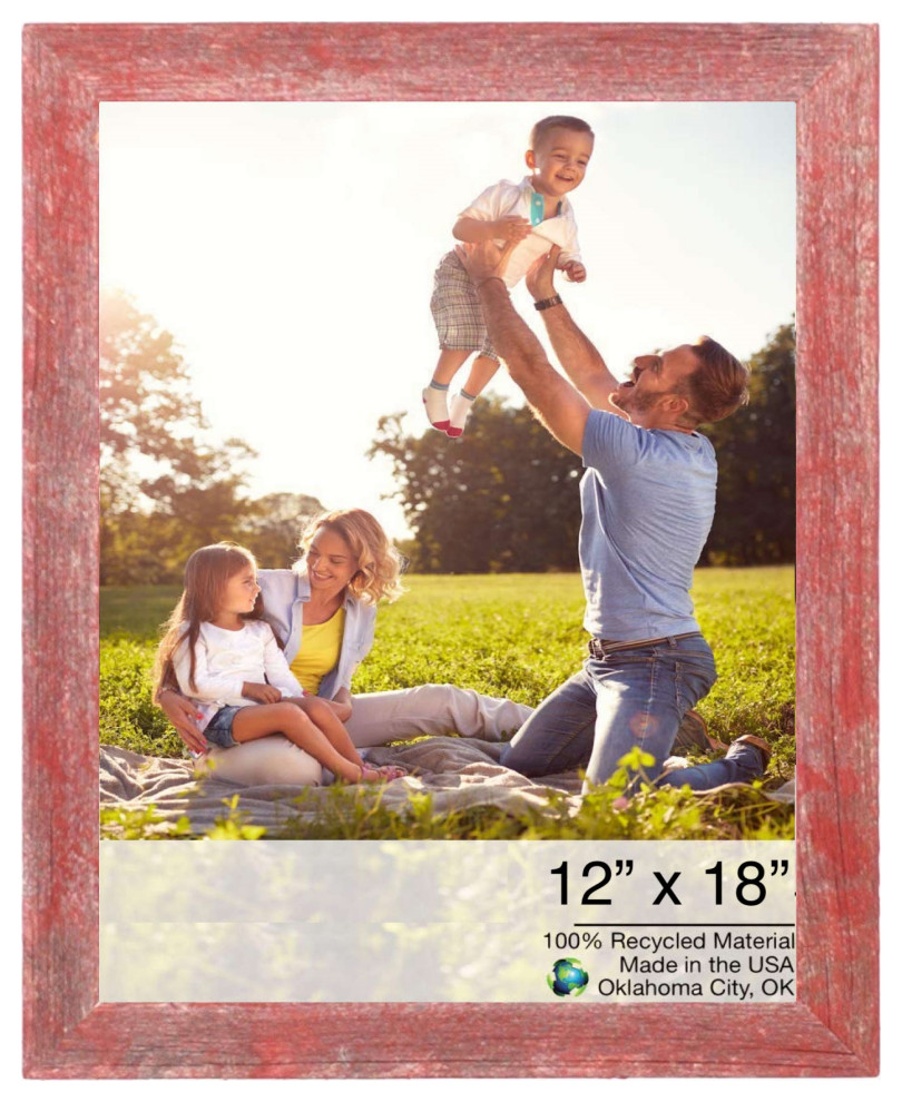 12x18 Rustic Red Picture Frame Rustic Picture Frames by HomeRoots