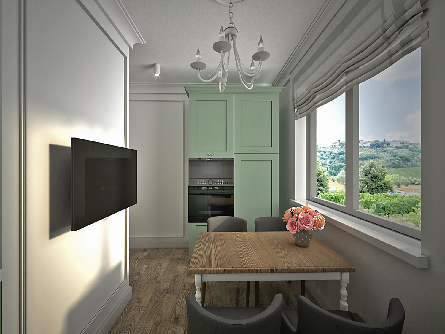 Однокомнатная квартира в Средиземноморском стиле