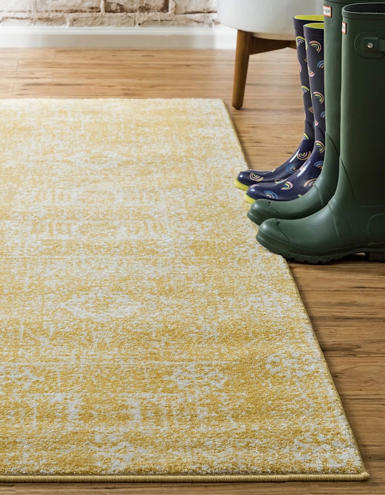 Traditional Kasha Sunshine Area Rug, 9'x12' Contemporary Area Rugs