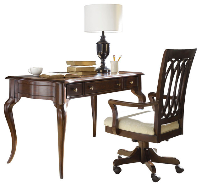 American Drew Cherry Grove NG 2-Piece Desk Set in Brown