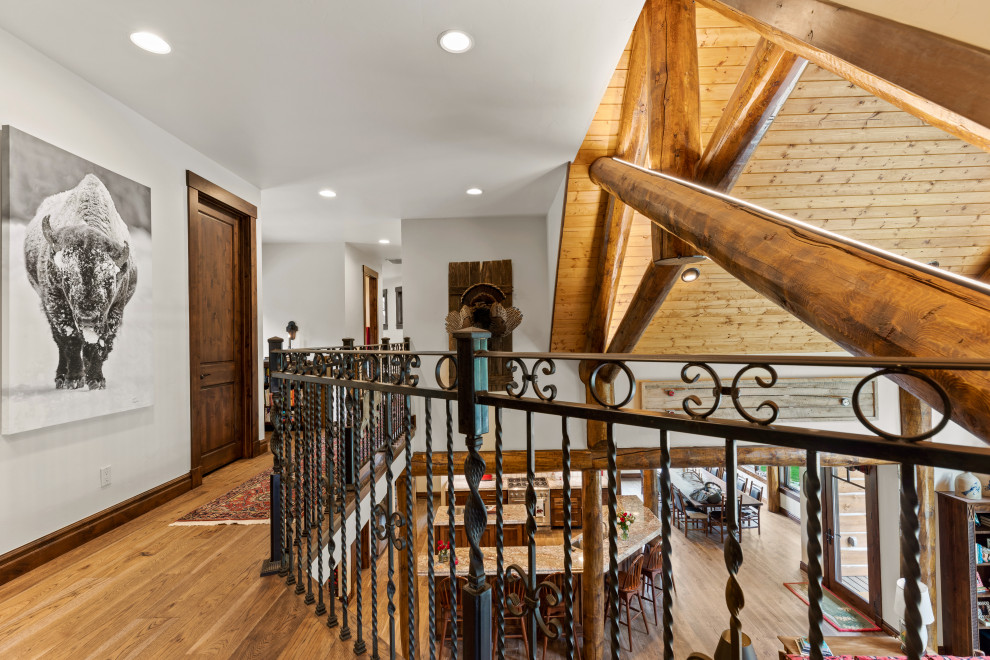 Hallway - mid-sized rustic hallway idea
