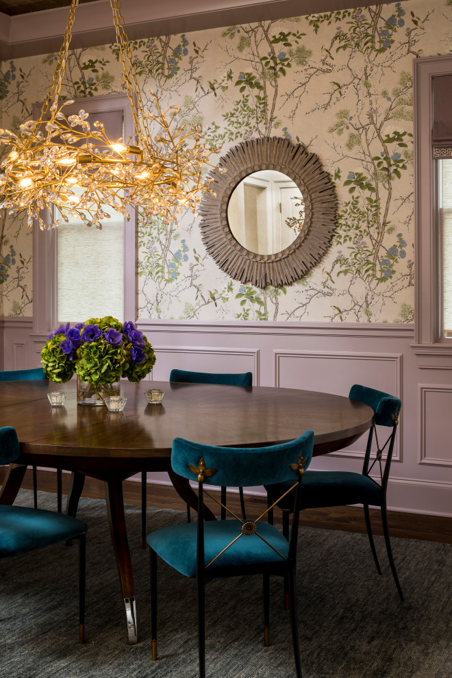 Elegant dining room photo in Chicago
