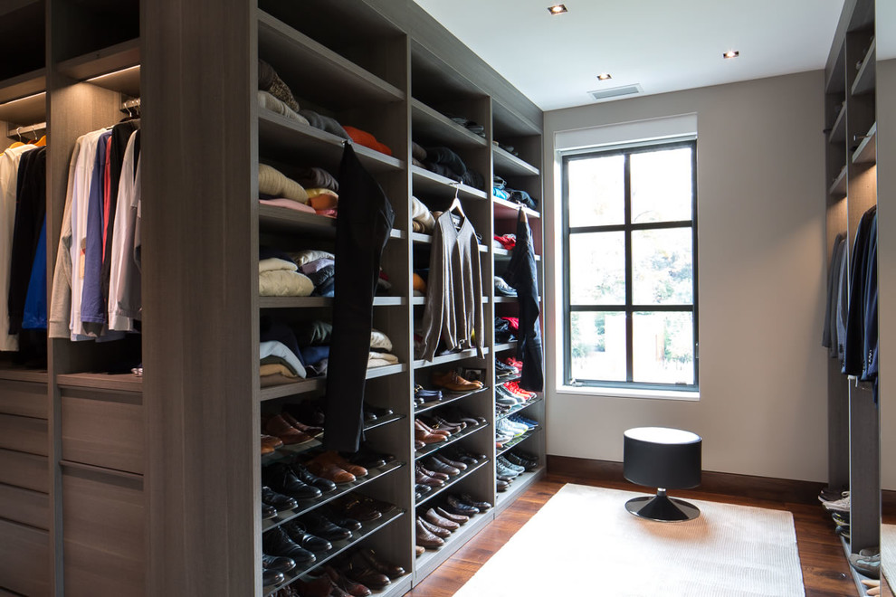 His Dressing Room - Contemporary - Closet - DC Metro - by Sagart Studio ...