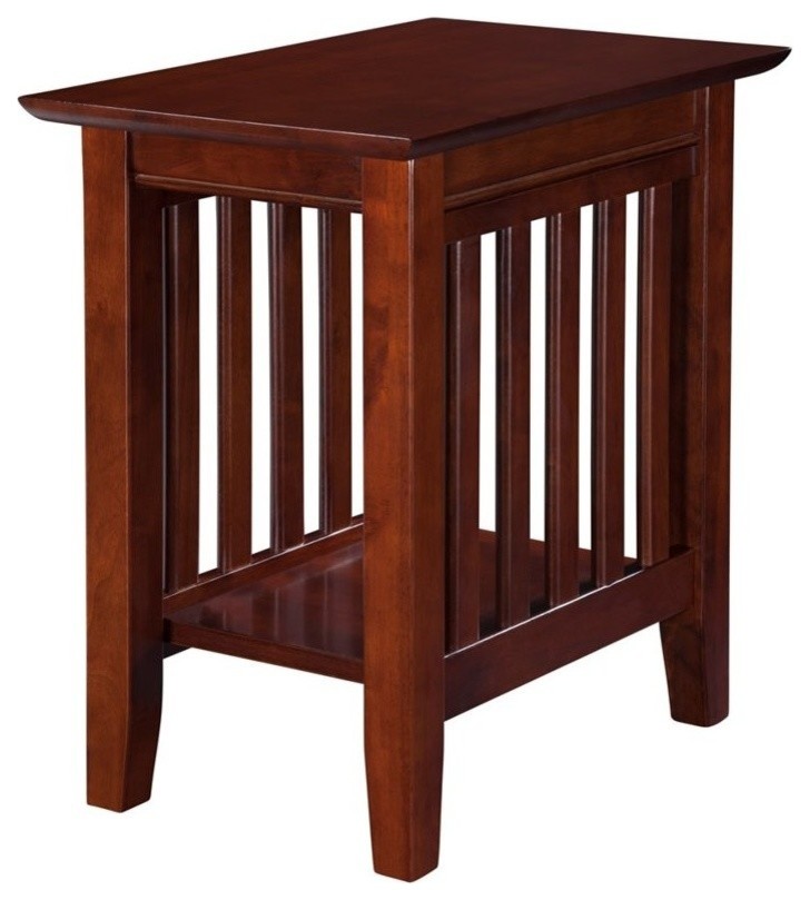 AFI Mission 14" End Table in White Craftsman Side Tables And End