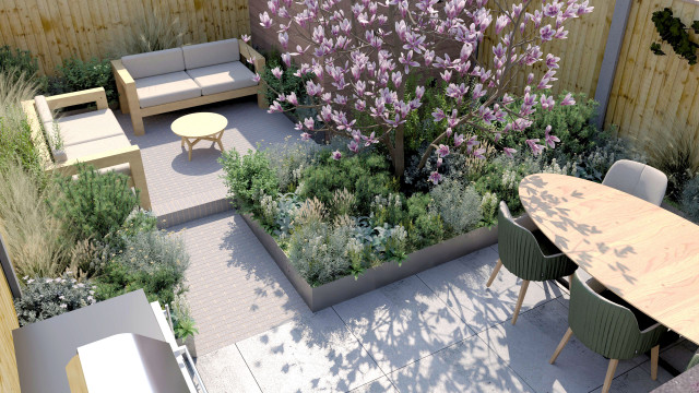 CGI Visualisation contemporary-garden