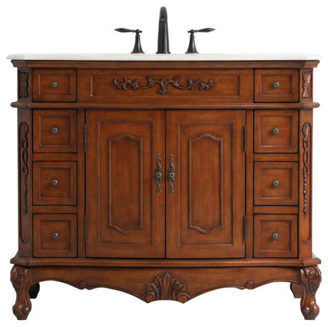 Elegant 42" Single Bathroom Vanity in Vintage Mint - Victorian ...
