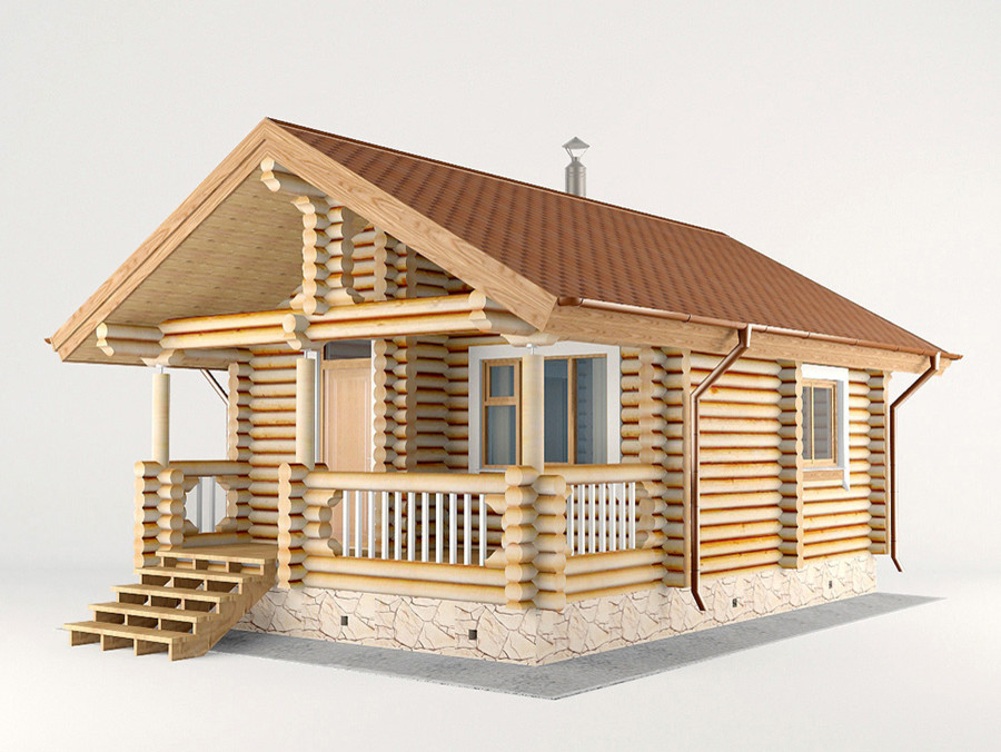 Проект деревянной бани БН-040