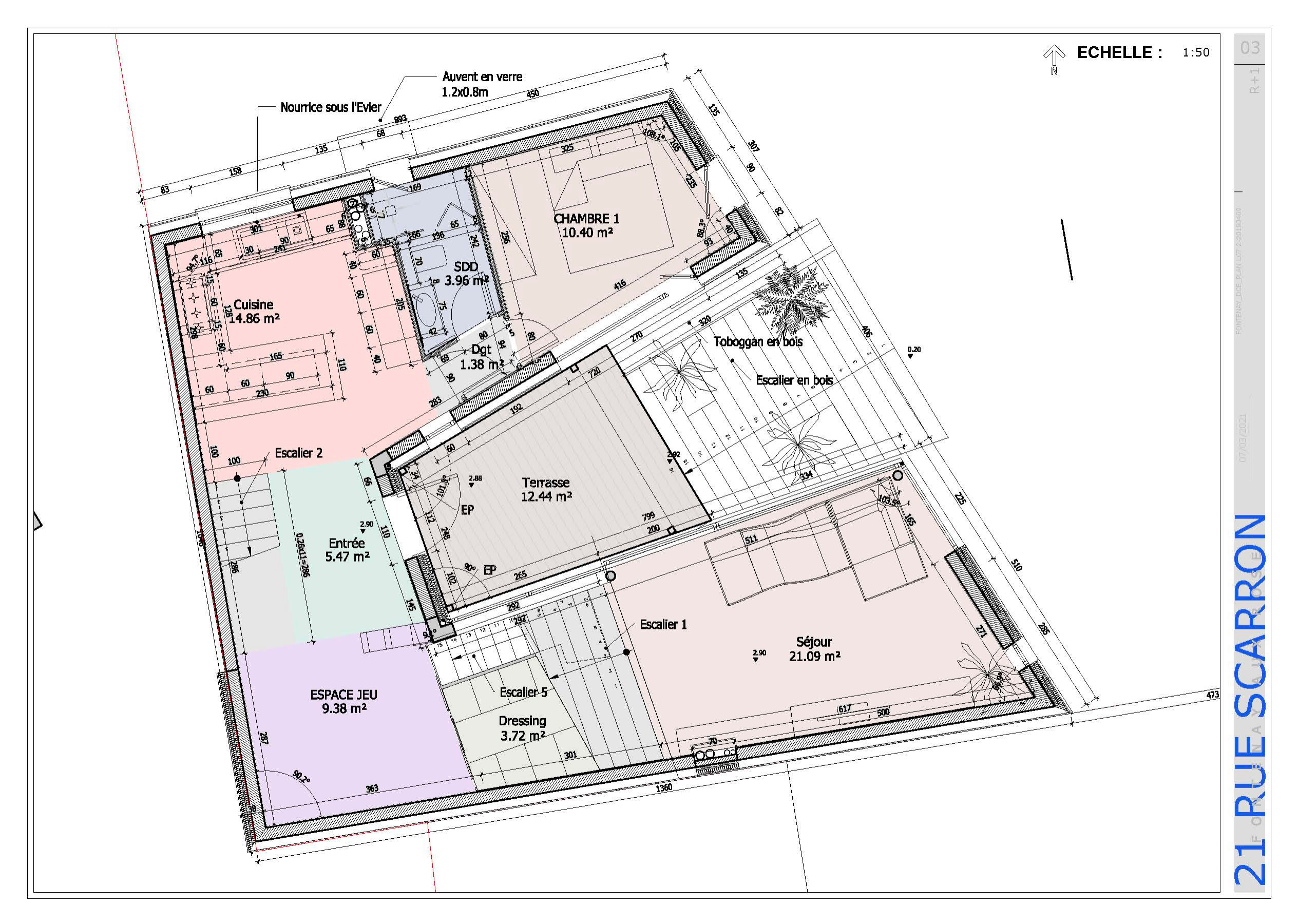 Construction d'une maison et mobilier sur-mesure