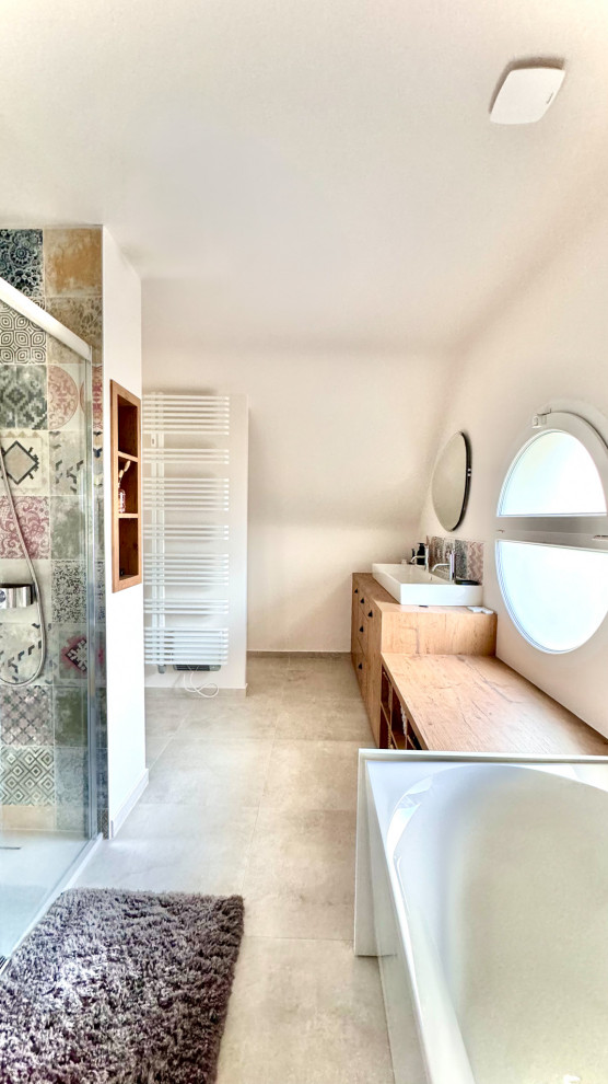 Rénovation complète d'un étage à HILLION :  buanderie , salle de bain, dressing