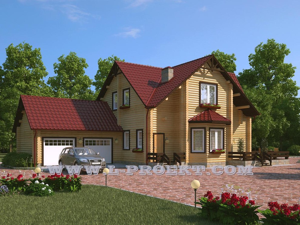 Проект 107-2 - двухэтажный дом с гаражом