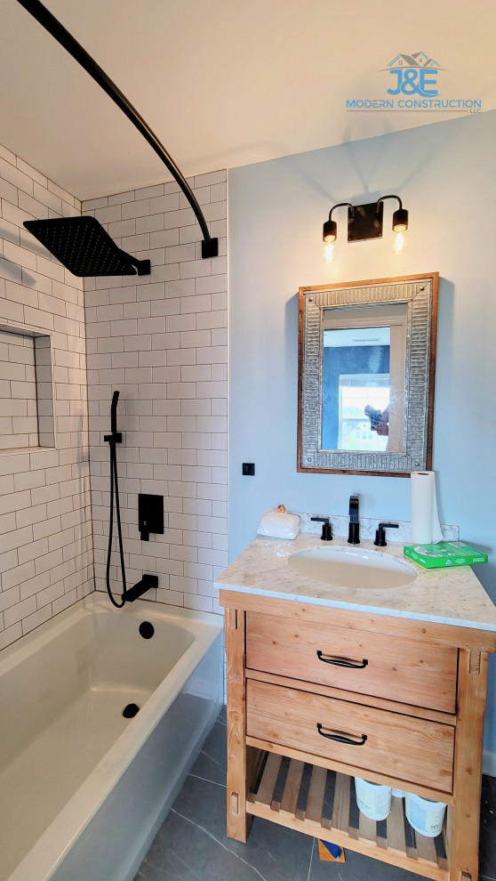 Inspiration for a rustic bathroom remodel in DC Metro