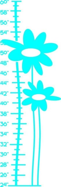 Flower Growth Chart Picture Art Kids Bed Room Sticker