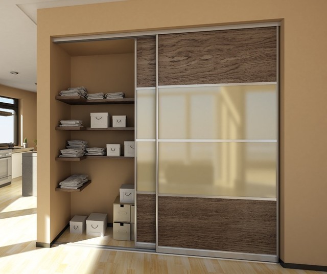 Design ideas for a contemporary storage and wardrobe in London.