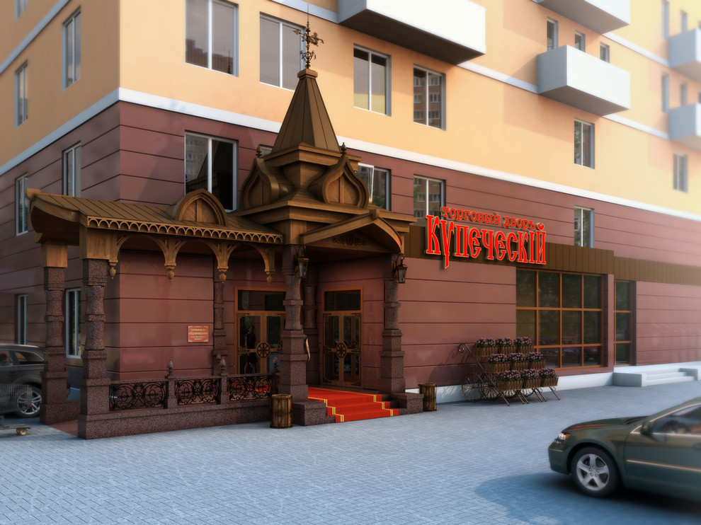 Визуализация входной группы магазина