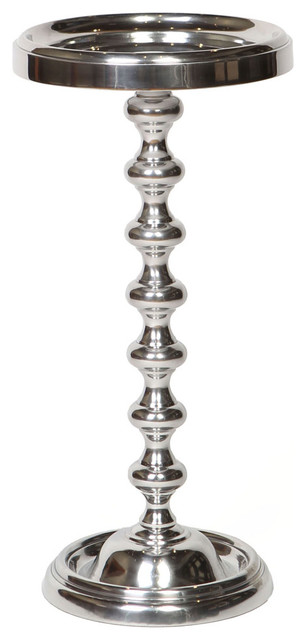 Julian Accent Table, Polished Nickel Finish