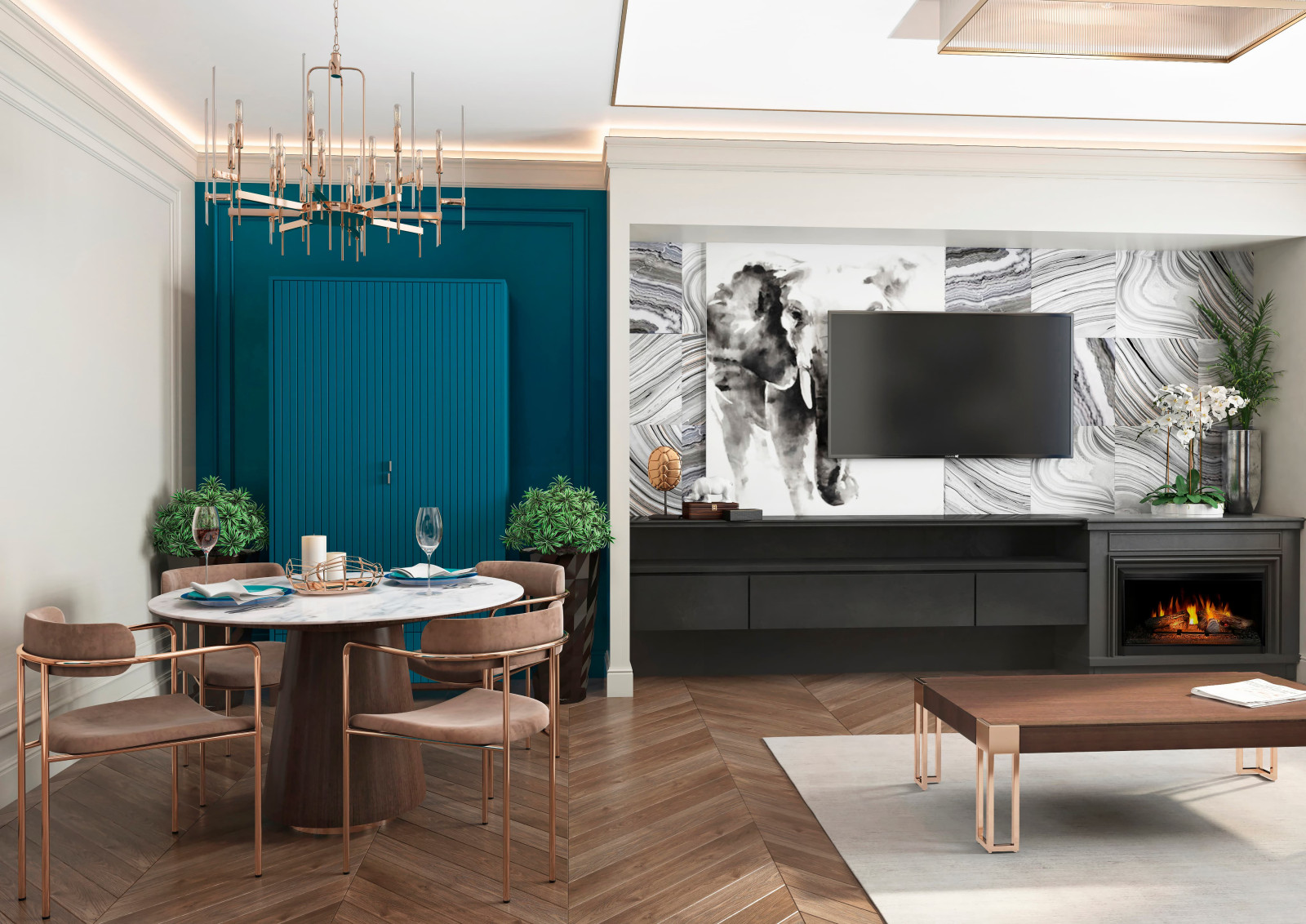 Дизайн и ремонт квартиры в ЖК «Донской Олимп» — Пересечение миров.