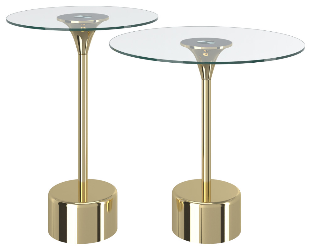 Contemporary Set of 2 Accent Tables Contemporary Coffee Table Sets