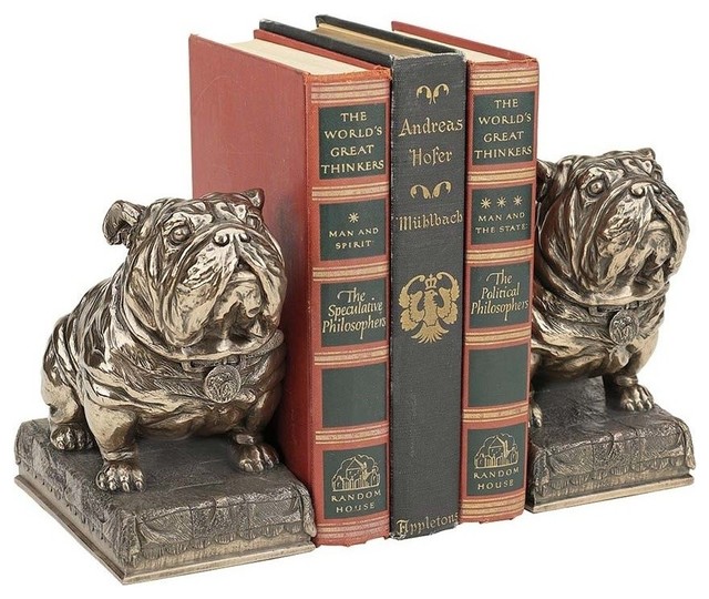 Bull Dog Bookends, Set of 2