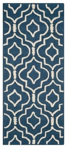 Safavieh Cambridge Cam141G Navy Blue, Ivory Area Rug, 2'x3'