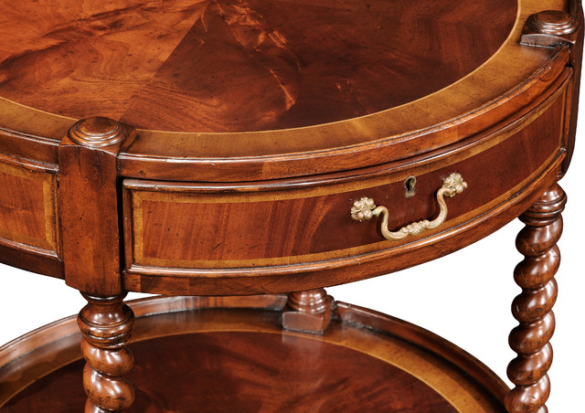 Regency Style Mahogany Round Side Table - Traditional - Side Tables And ...