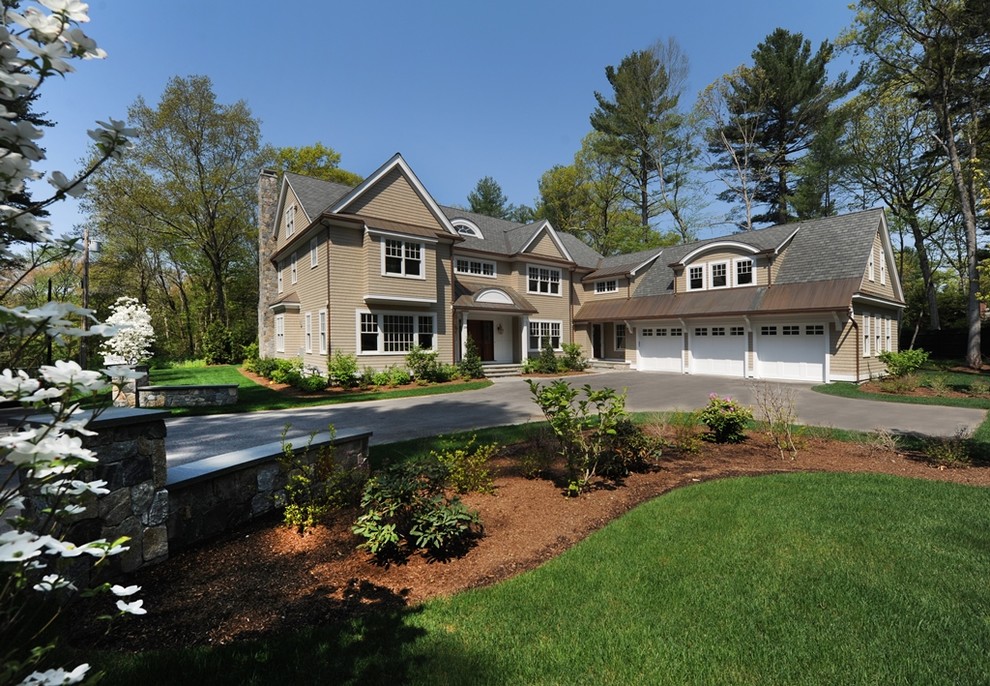 Transitional exterior home idea in Boston