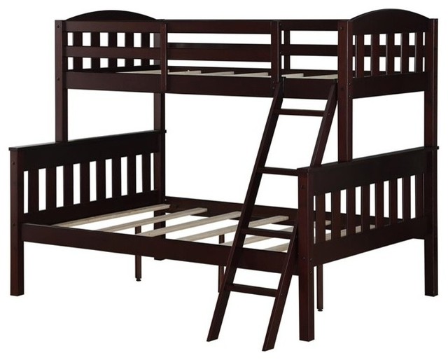 Dorel Living Airlie Twin Over Full Bunk Bed Espresso Transitional Dorel Living Airlie Twin Over Full Bunk Bed Espresso Transitional Beds By Homesquare