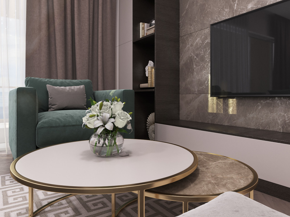 Кухня-гостиная в коттедже на Кипре.