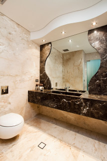 75 photos et idées déco de salles de bain méditerranéennes avec meuble- lavabo suspendu - Février 2024 | Houzz FR
