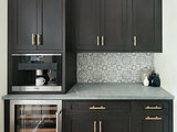 Transitional Home Bar by Z+ Interiors