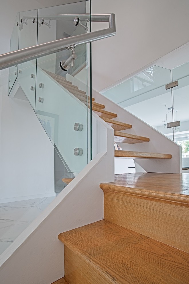 Residential Glass Railings - Modern - Staircase - Miami ...