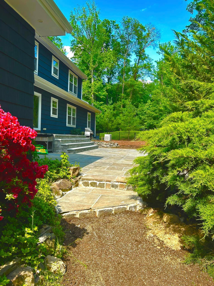 Retaining wall and patio