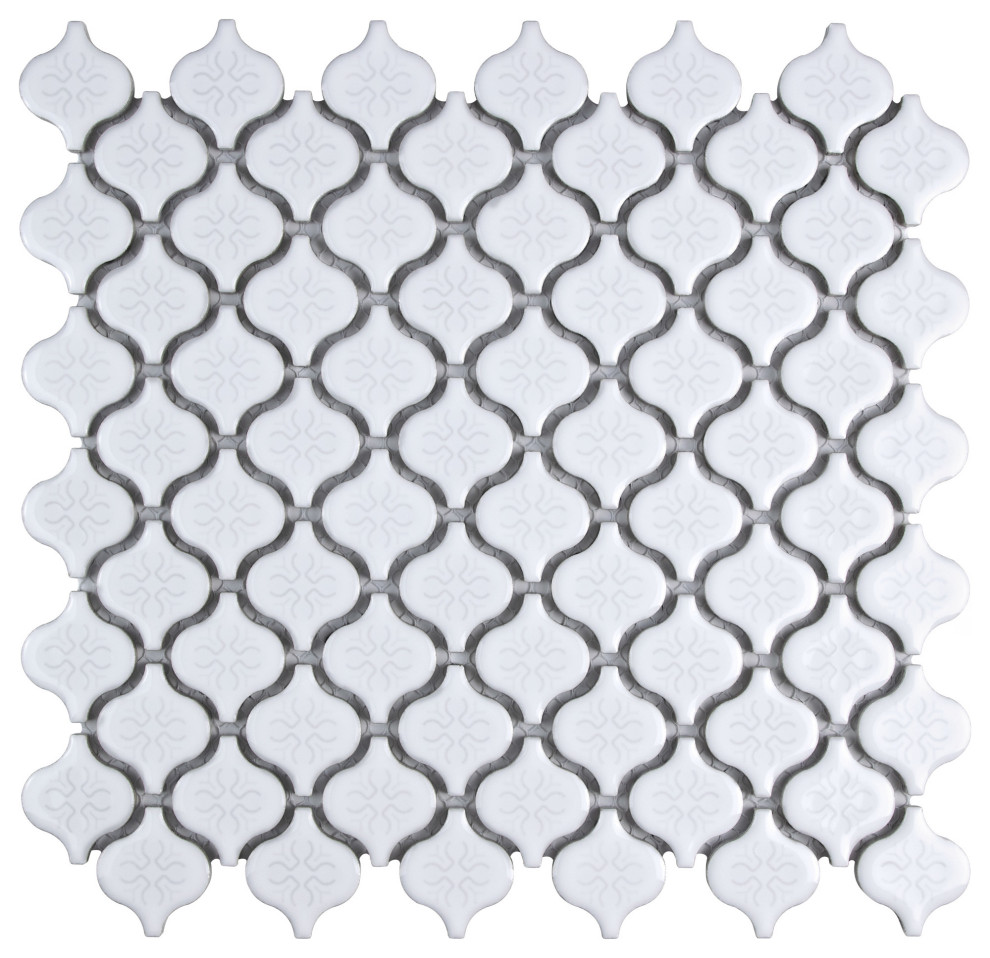 Lantern Mini e 10-3/4" x 11-1/4" Porcelain Mosaic Tile