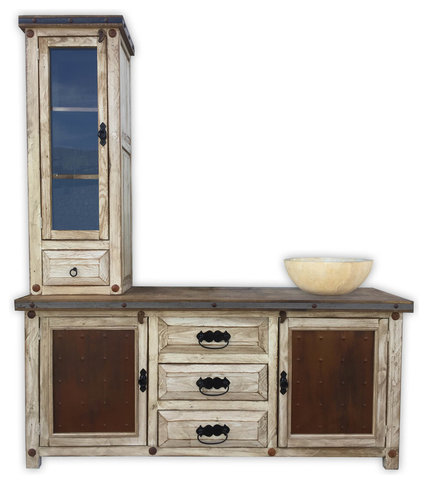In Stock Woodland 72 Rustic Vanity With Tower