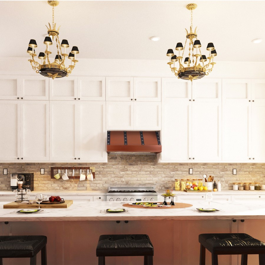 Kitchens featuring a ZLINE Under Cabinet Range Hood