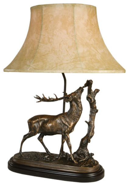 Nibbling Elk Lamp, Faux Leather