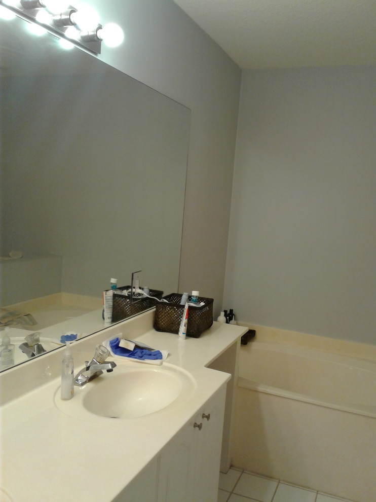 Kylie M Interiors Almond Bathroom Matttroy