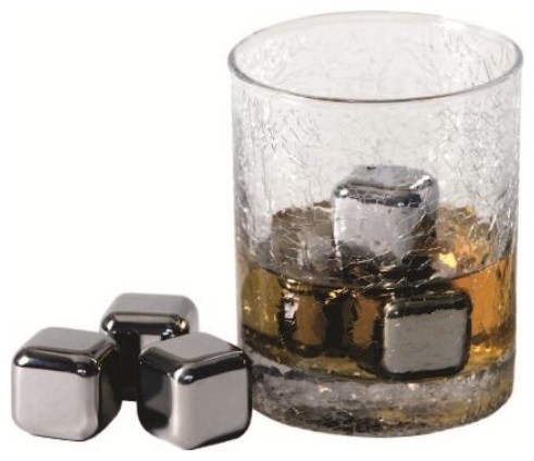 Reusable Non-Toxic Frozen Stainless Steel-Ice Round Cube (Deluxe)